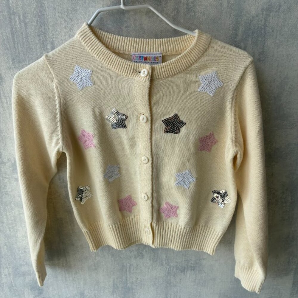 Cartwheels- Toddler star shirt- cream- NWT